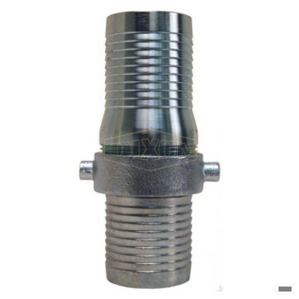 King Short Shank Suction Coupling with Plated Iron Nut, 4 in Nominal, NPSM End Style, Domestic